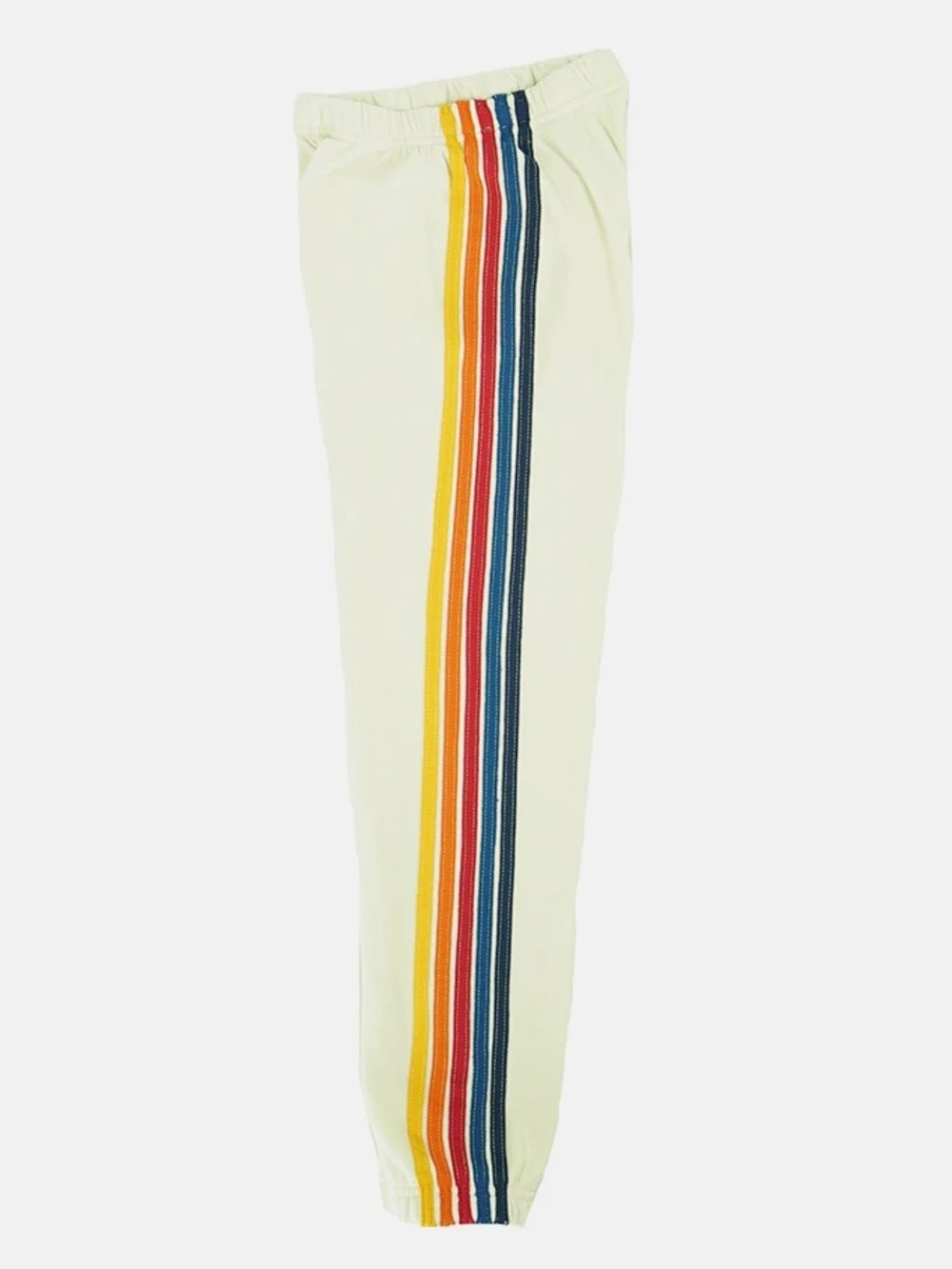 aviator nation white mens sweatpants five stripe